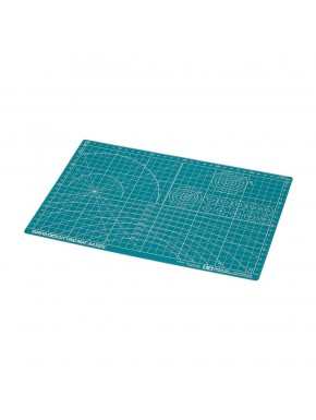 Tapete de corte verde Tamiya A4 com grade e marcas