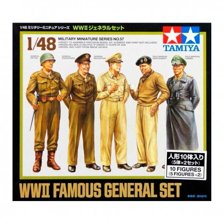 Conjunto de figuras de generais da Segunda Guerra Mundial Tamiya