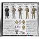 Conjunto de figuras de generais da Segunda Guerra Mundial Tamiya