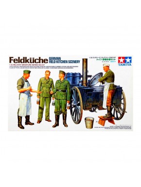 Kit de cuisine de campagne allemande Tamiya avec soldats