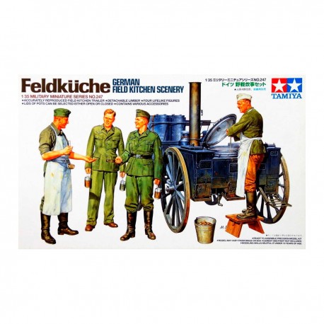 Kit de cuisine de campagne allemande Tamiya avec soldats