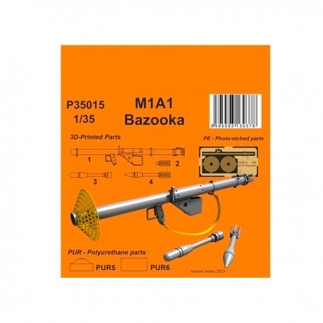 Conjunto de modelismo Bazooka M1A1 em escala 1/35