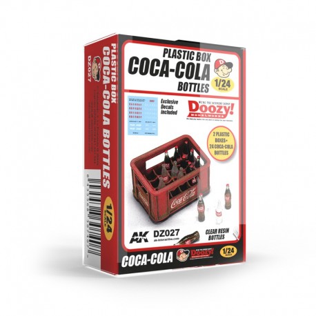Kit de botellas y cajas Coca-Cola escala 1/24