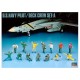 Conjunto de figuras de pilotos e tripulação de convés U.S. Navy Hasegawa
