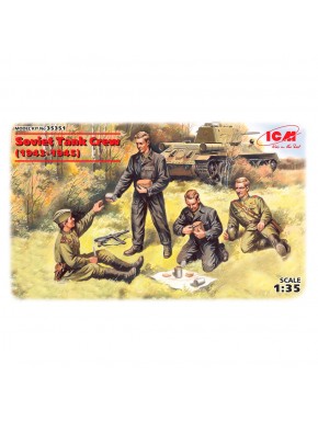 Figuras tripulação de tanque soviético 1943-1945 escala 1/35