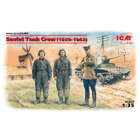 Kit modelo tripulación tanque soviético escala 1:35 ICM