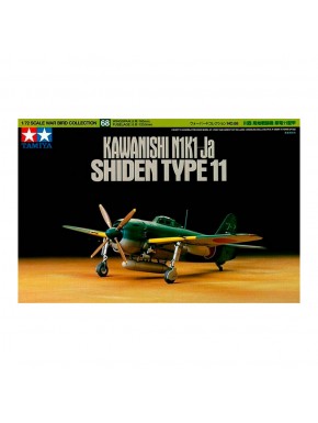 Kit modelo Kawanishi Shiden Type 11 em escala com detalhes realistas