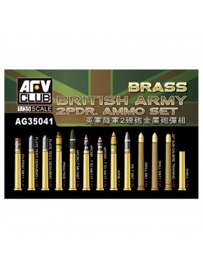 Set de munitions en laiton 2-pdr à l'échelle 1/35 par AFV Club