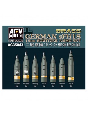 Set de munitions obus allemand sFH18 15cm 1/35 AFV Club