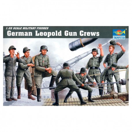 Figura de Leopold German Gun Crew em escala 1/35 da Trumpeter