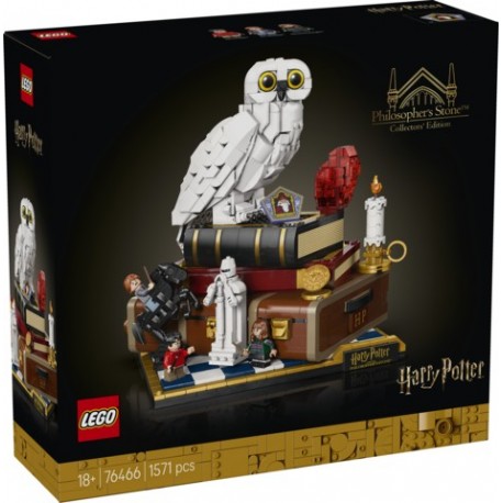 Ensemble LEGO Harry Potter Pierre Philosophale avec Hedwige et gemmes