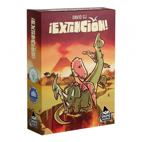 Caja y cartas del juego de mesa Extinción