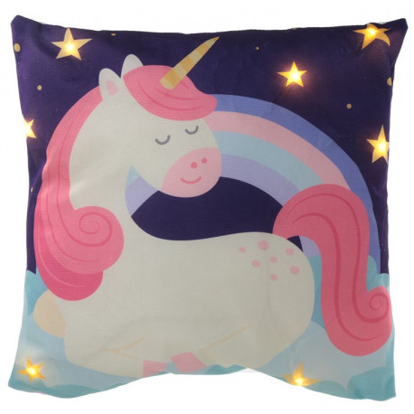 Cojín con luz Unicornio Kawaii