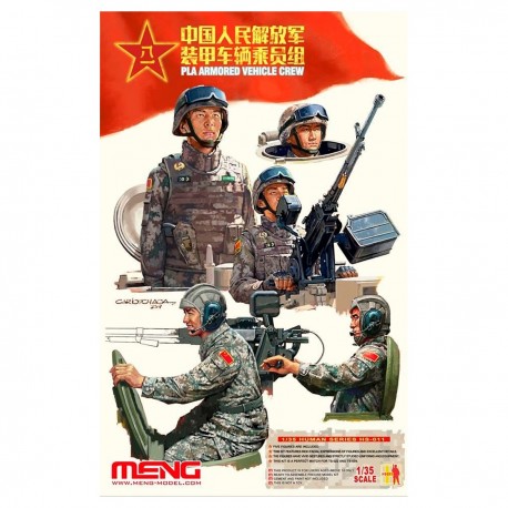 Kit de figuras PLA 1/35 Meng, tripulação veículo blindado