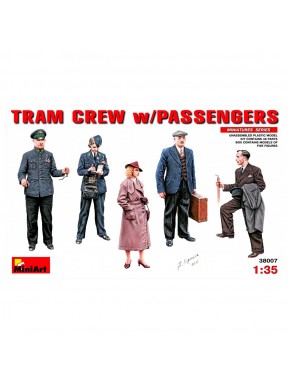 Set de figuras 1/35 Tram Crew con Pasajeros de MiniArt.