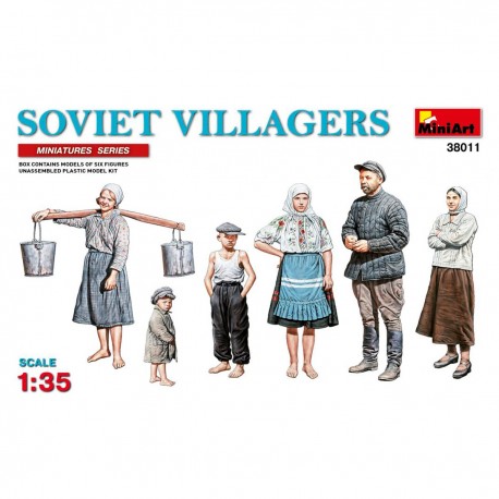 Kit de figurines 1/35 Villageois Soviétiques de MiniArt