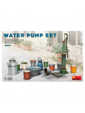 Set de pompe à eau 1/35 MiniArt avec seaux et bidons