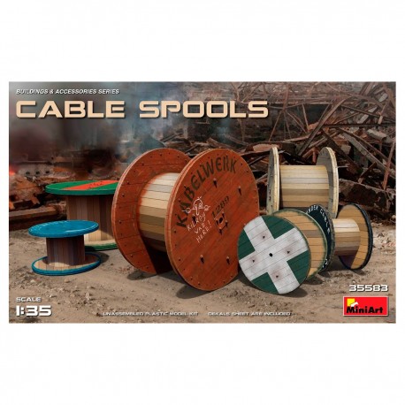 Kit de carretes de cable MiniArt con calcomanías