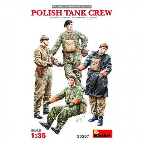 Kit de figurines équipage de char polonais à l'échelle 1/35