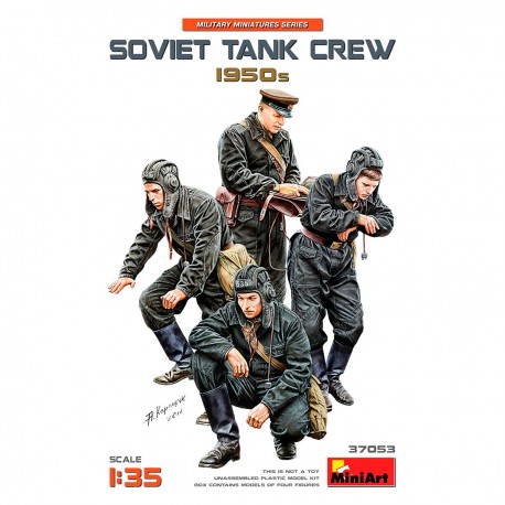Kit figuras tripulação tanque soviético anos 50 MiniArt