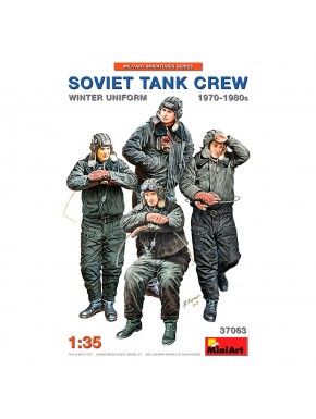 Figurines miniatures de l'équipage de char soviétique en uniforme d'hiver