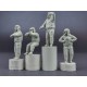 Figurines miniatures de l'équipage de char soviétique en uniforme d'hiver