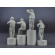 Figurines miniatures de l'équipage de char soviétique en uniforme d'hiver