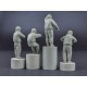 Figurines miniatures de l'équipage de char soviétique en uniforme d'hiver