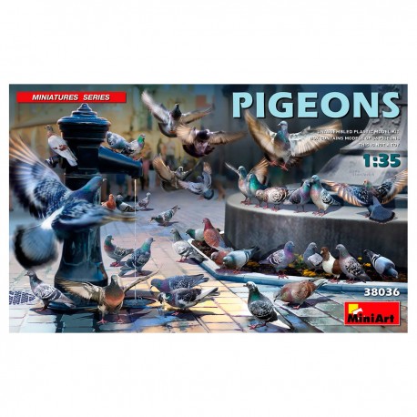 Maquette de pigeons 1/35 de MiniArt