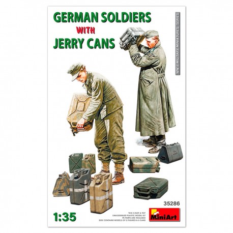 Set MiniArt soldats allemands avec bidons à l'échelle 1/35