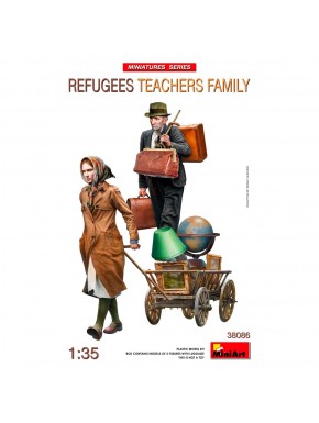 Figurines de réfugiés et famille d'enseignants 1/35 MiniArt