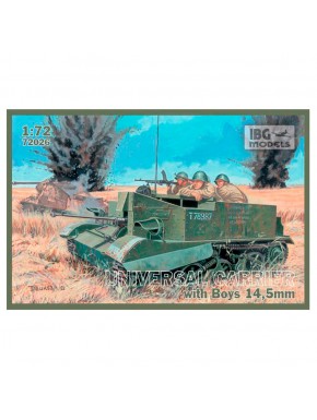 Maquette à l'échelle de Universal Carrier avec fusil Boys 1/72