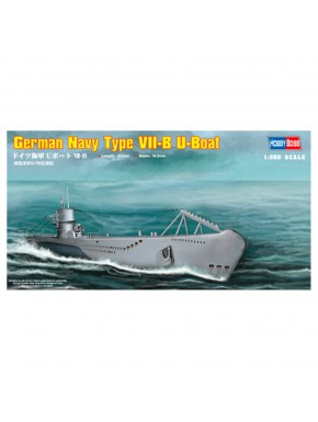 Modelo submarino alemán Type VII-B U-Boat escala 1/350