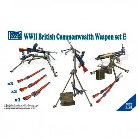 Set de armas WWII británico a escala 1/35 Riich Models