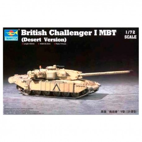 Maqueta tanque Challenger 1 MTB desértico 1/72 Trumpeter