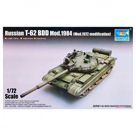 Maqueta Tanque Ruso T-62 BDD Mod.1984 Trumpeter
