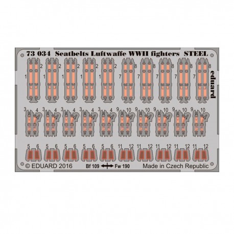 Ceintures de sécurité Luftwaffe WWII 1/72 en photodécoupe
