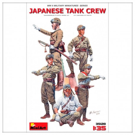 Ensemble de figurines équipage char japonais à l'échelle 1/35