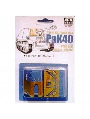 Bouclier en laiton pressé pour PaK 40 de l'AFV Club en 1/35
