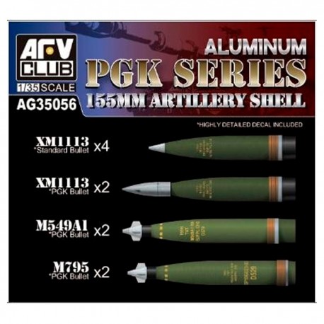 Obus 155 mm PGK 1/35 en aluminium