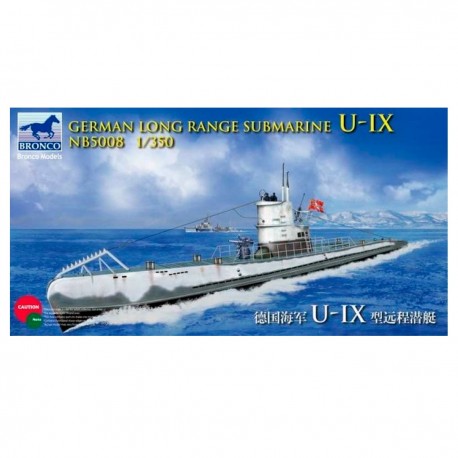 Modèle de sous-marin allemand U-IX Bronco Models