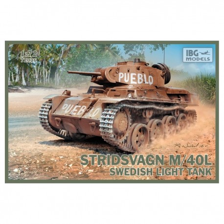 Maqueta Stridsvagn M/40L sueco a escala 1/72