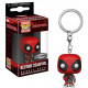 Keychain mini Funko Pop! Deadpool avec un peignoir et des Pantoufles