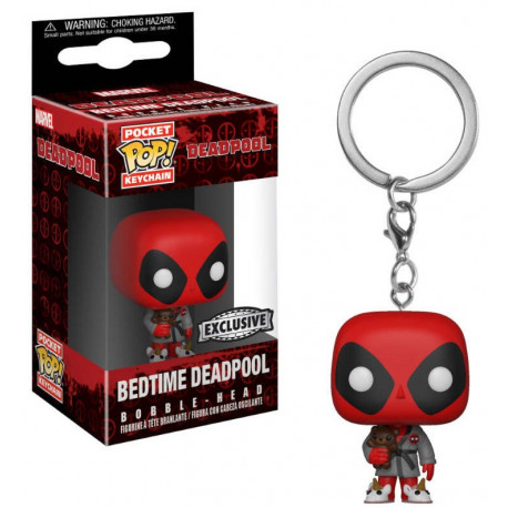 Keychain mini Funko Pop! Deadpool avec un peignoir et des Pantoufles