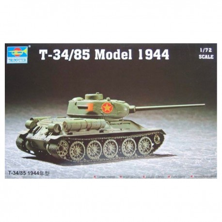 Maqueta tanque T-34/85 Model 1944 a escala 1/72 de Trumpeter