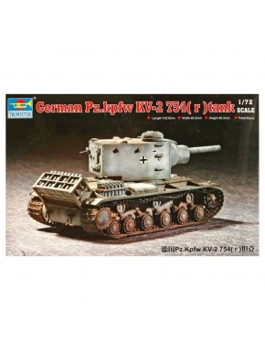 Modelo tanque alemão Pz.Kpfw. KV-2 754(r) escala 1/72 Trumpeter