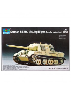 Modelo em escala 1/72 tanque Jagdtiger Sd.kfz.186 por Trumpeter