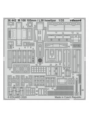 Photodécoupe Eduard pour maquette M 108 howitzer 1/35