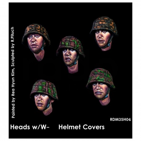 Conjunto de cabeças 1/35 com capacete da Rado Miniatures