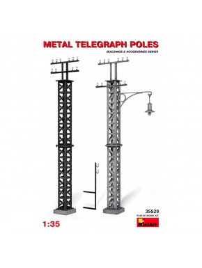 Kit de maquettes de poteaux télégraphiques métalliques 1/35